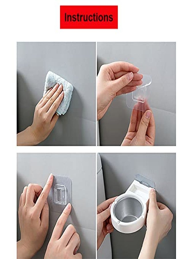 Leeonz Stainless Steel Household Lightweight Creative Ashtray Wall Mounted Ashtray for Outdoor Bar Garden Office Smoking Box Tray Cigarette Holder Storage Rack (White) - Image 4